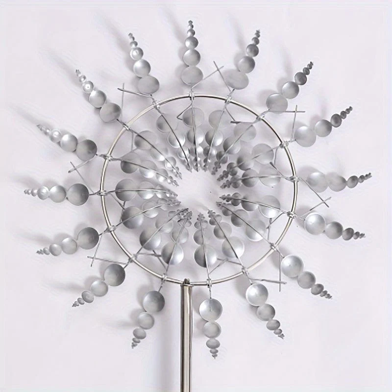 1 Stück Magische kinetische Windmühle aus Metall, Windbetriebene Fänger, Kreative Dekoration für Terrasse, Garten, Rasen, Außenhof, Einzigartige Windsammler