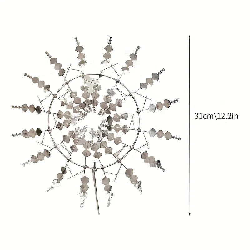 1 Stück Magische kinetische Windmühle aus Metall, Windbetriebene Fänger, Kreative Dekoration für Terrasse, Garten, Rasen, Außenhof, Einzigartige Windsammler