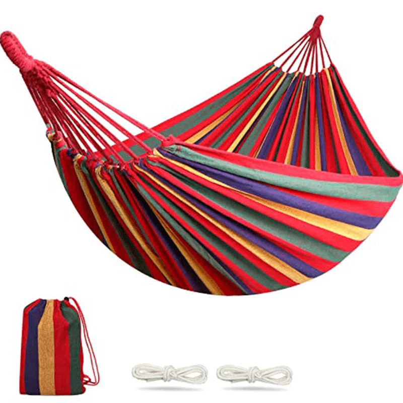 Outdoor-Garten-Camping-Hängematte mit Baumgurten zum Aufhängen, langlebige Hängematte hält bis zu 450 kg, tragbare Hängematte mit Reisetasche, perfekt für Outdoor/Indoor-Terrassen-Hinterhof-Camping (259.99 x 80.01 cm)