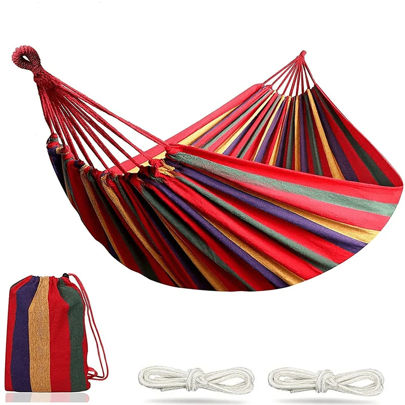 Outdoor-Garten-Camping-Hängematte mit Baumgurten zum Aufhängen, langlebige Hängematte hält bis zu 450 kg, tragbare Hängematte mit Reisetasche, perfekt für Outdoor/Indoor-Terrassen-Hinterhof-Camping (259.99 x 80.01 cm)