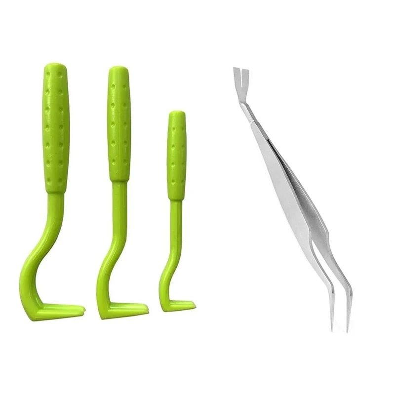 3 stücke Floh Entfernung Werkzeug Haken Läuse Zange Remover Haken Ick Entfernung Werkzeug Pet Supplies Tick Picker Floh Entfernung Werkzeug Pet kamm
