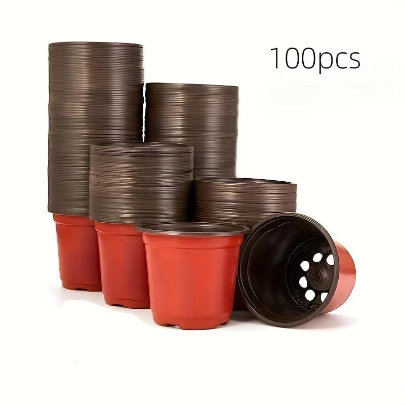 100 Stück, Blumentöpfe, Samen-Starttöpfe, Setzling-Blumen-Pflanzbehälter, Gartenbedarf, Pflanztöpfe, Gartenpflanzen-Anzuchttöpfe, atmungsaktive Filz-Pflanzenanzucht-Pflanzentöpfe, Gartenanzuchtzubehör
