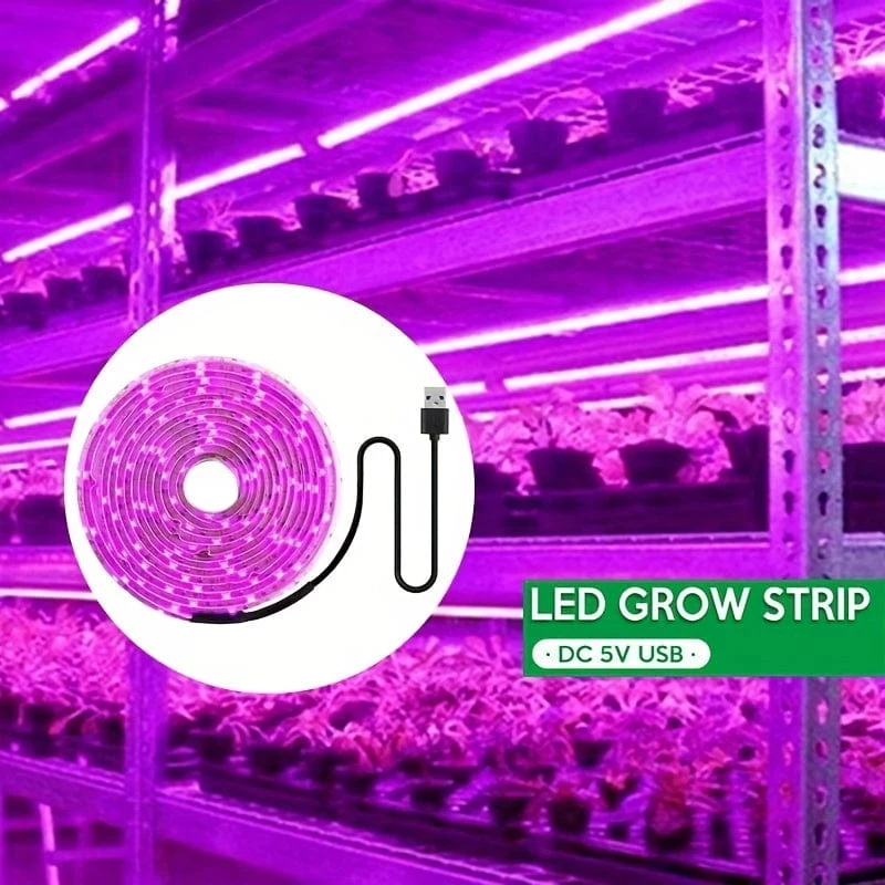 1 Stück, Pflanzenwachstumslampe, UV-Phytolampe, Pflanze, Blume, Gewächshaus, Anbau, Hydrokulturlampe, 5 V, LED, USB, Wachstumslicht, Vollspektrum-Wachstumslampe, nicht wasserdicht