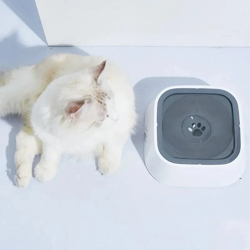 1.5 l Hunde-Trinkwassernäpfe, schwimmender, nicht benetzender Mund, langsamer, überlaufsicherer Wasserfutterspender für Katzen, großes Fassungsvermögen