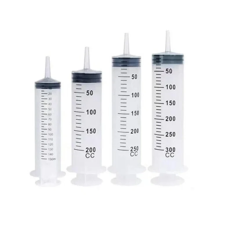 150/200/250/300/500ml Spritzen mit großer Kapazität und 1m Schlauch Messpumpe für die Fütterung von Haustieren Hydrokultur Nährstoffe Große Spritze