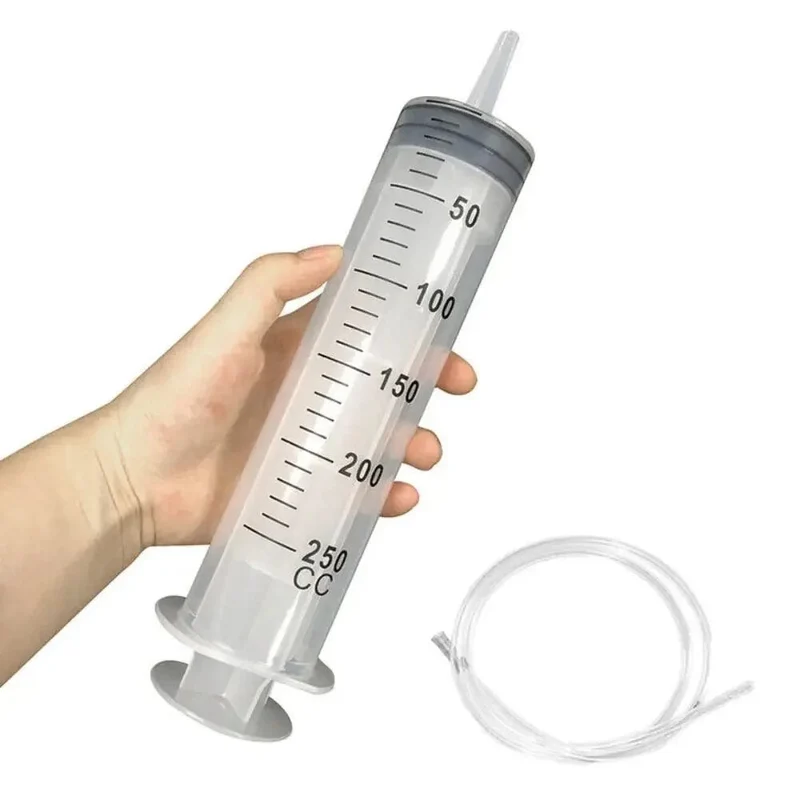 150/200/250/300/500ml Spritzen mit großer Kapazität und 1m Schlauch Messpumpe für die Fütterung von Haustieren Hydrokultur Nährstoffe Große Spritze