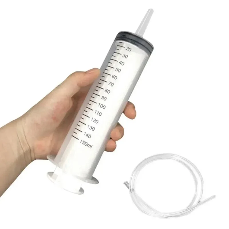 150/200/250/300/500ml Spritzen mit großer Kapazität und 1m Schlauch Messpumpe für die Fütterung von Haustieren Hydrokultur Nährstoffe Große Spritze