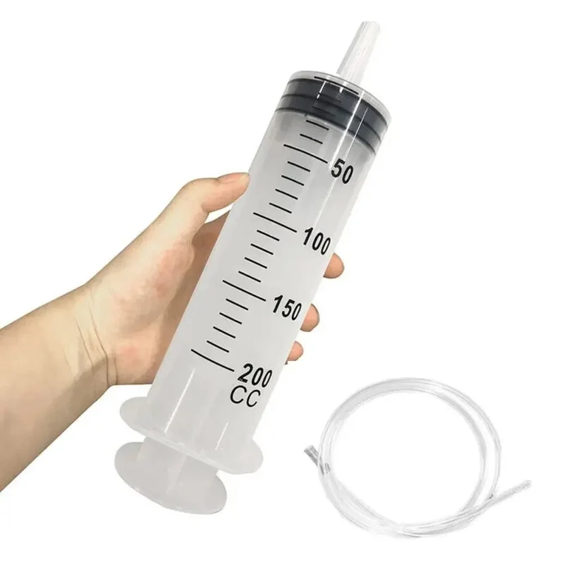 150/200/250/300/500ml Spritzen mit großer Kapazität und 1m Schlauch Messpumpe für die Fütterung von Haustieren Hydrokultur Nährstoffe Große Spritze