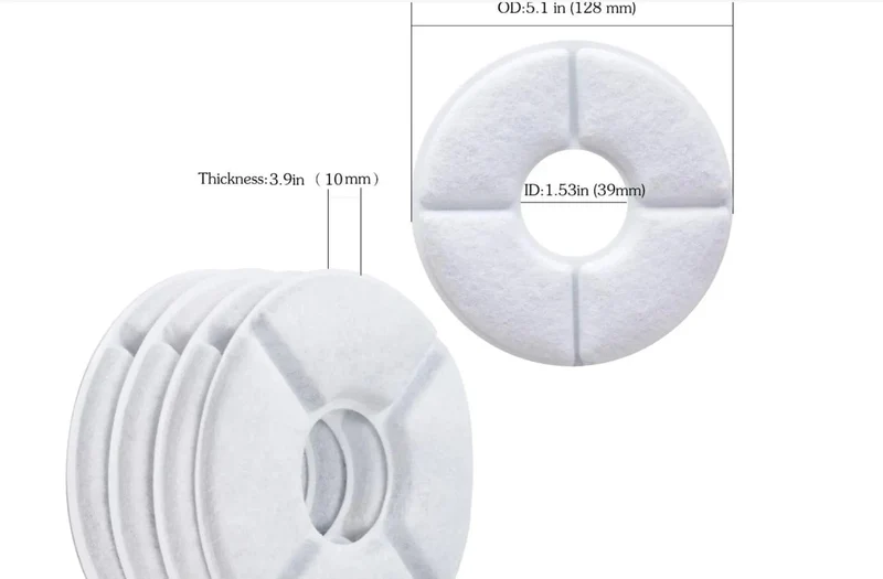 8 Pcs Kreis Coconut Shell Aktivkohle Harz Pet Smart Wasser Dispenser Filter Element
