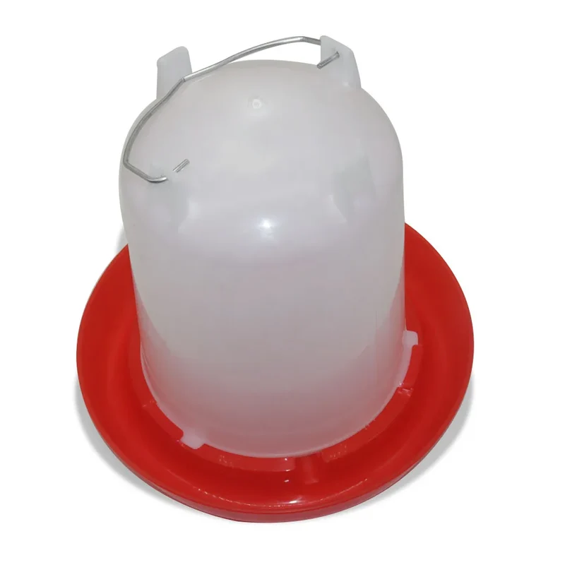 4L Hühnerstall-Wasserspender Hühnerwasserspender Wasserauslass mit Schalter Geflügel-Trinkeimer aus Kunststoff