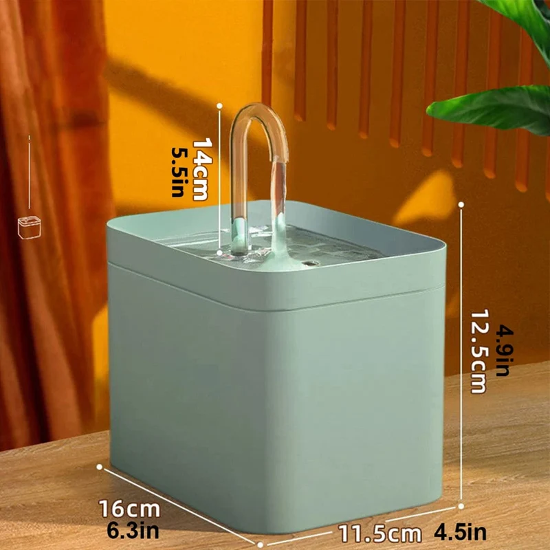1.5 l Katzenwasserbrunnen, automatischer Filter, stumm, für Katzen, Hundetrinker, Umwälzfilter, Trinker für Katzen, Haustier-Wasserspender