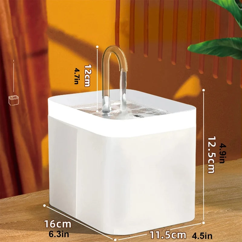 1.5 l Katzenwasserbrunnen, automatischer Filter, stumm, für Katzen, Hundetrinker, Umwälzfilter, Trinker für Katzen, Haustier-Wasserspender