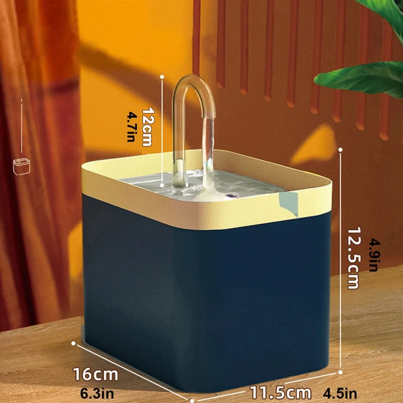 1.5 l Katzenwasserbrunnen, automatischer Filter, stumm, für Katzen, Hundetrinker, Umwälzfilter, Trinker für Katzen, Haustier-Wasserspender