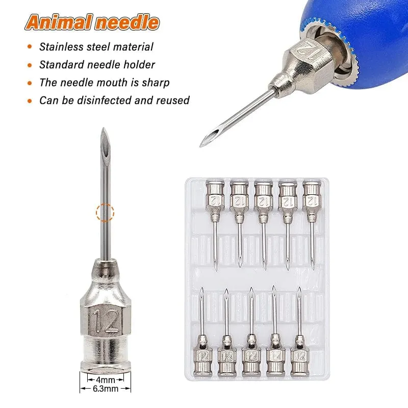 1-10 ml Automatische Veterinär-Dauerspritze Tierinjektion Einstellbarer Impfstoff für Vieh Schwein Rinder Schafe Huhn