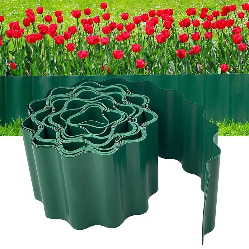1 Stück, Garten-Landschaftsbau-Grenze, Rasen-Grenze, Dekoration, Außen-Landschaftsbau, Kunststoff, Gartenzaun, Hof, Rasen, Garten, Blumenbeet
