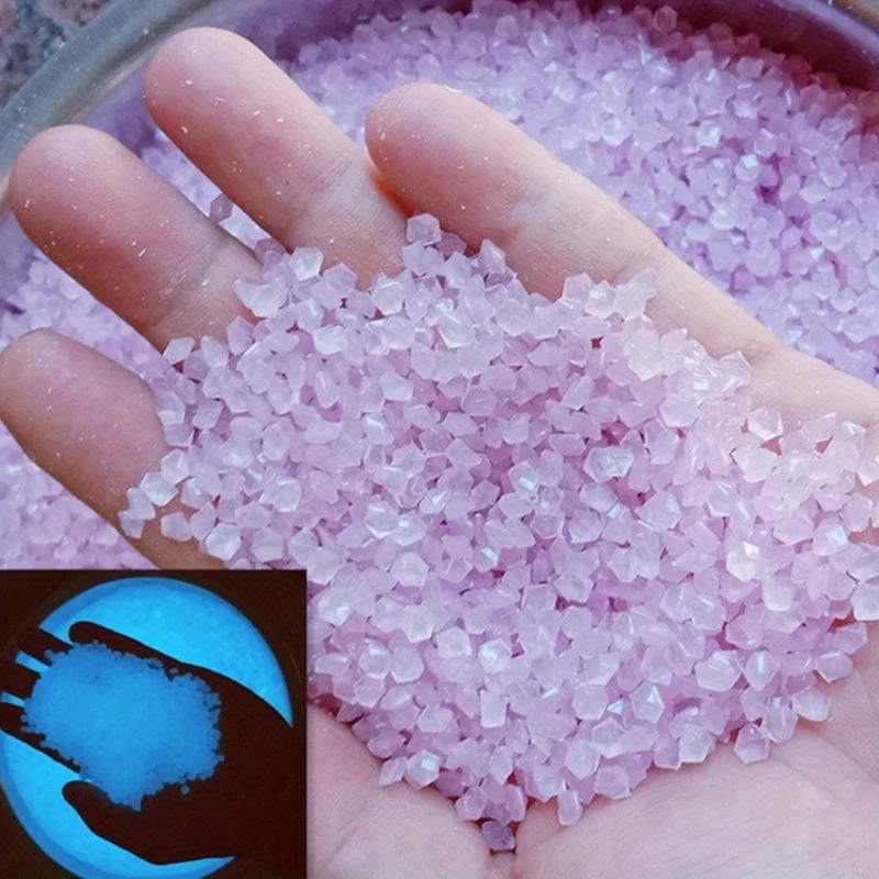 8000 Stück blaue Steine, die im Dunkeln leuchten, Steine ​​für den Garten im Freien, leuchtende Deko, Schutt für Töpfe, Dekoration, Hofdekoration, Kieselsteine ​​für Pflanzen, Vasen im Innenbereich, leuchtende kleine Steine, Kies, leuchtet blau