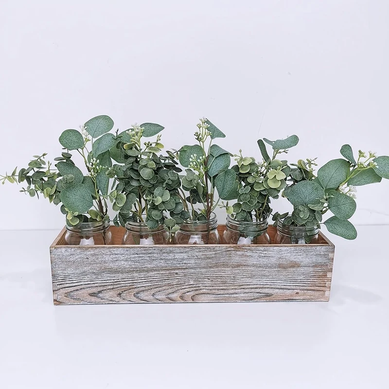 10 Stück künstlicher Eukalyptus-Stiel, hochwertige Oxidationsbeständigkeit, künstliche Blume, künstliche Blätter, künstliche Eukalyptusblätter, grüne Pflanzen, Heimdekoration, Raumdekoration