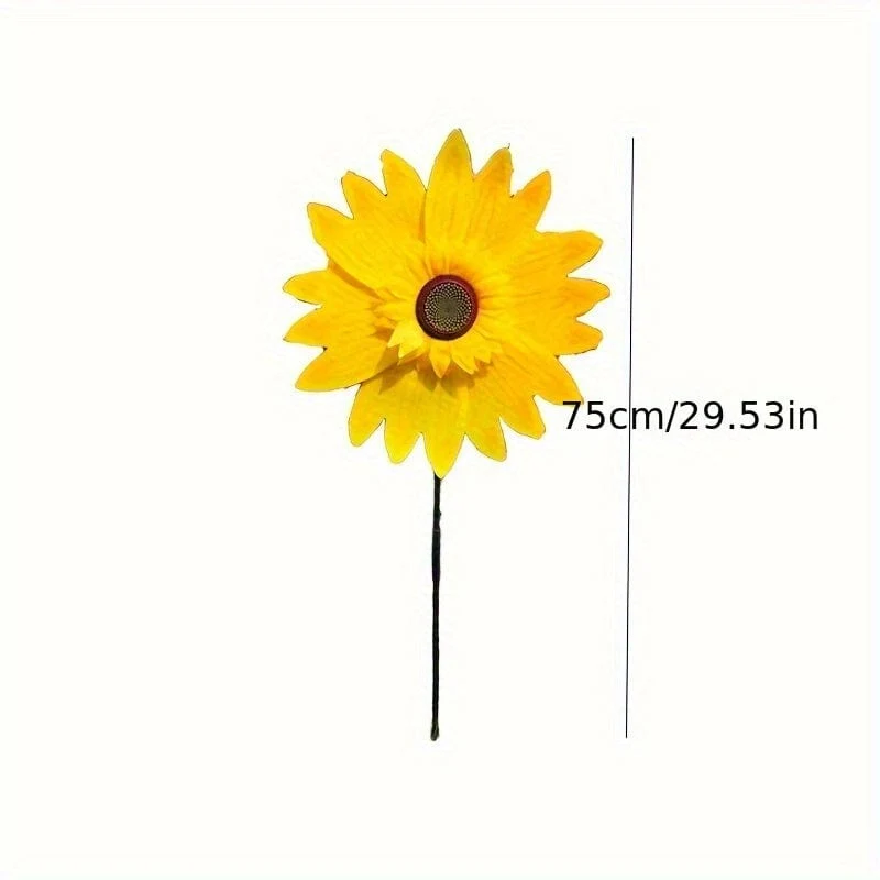 2 Stück Frühling Outdoor-Pflanze Sonnenblume Schwarzer Pol Sonnenblume Windmühle Outdoor-Pflanzendekoration, Hofdekoration, Gartendekoration