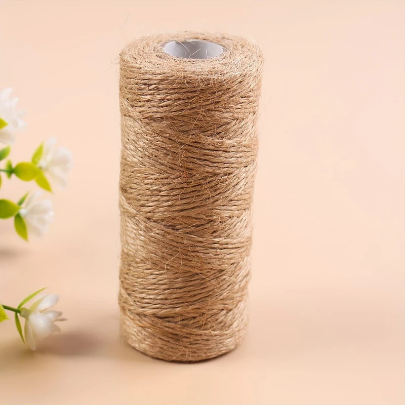 100 m natürliche Juteschnur – perfekt für Gartenarbeit, Pflanzenverpackung, Kunsthandwerk und Hochzeiten.