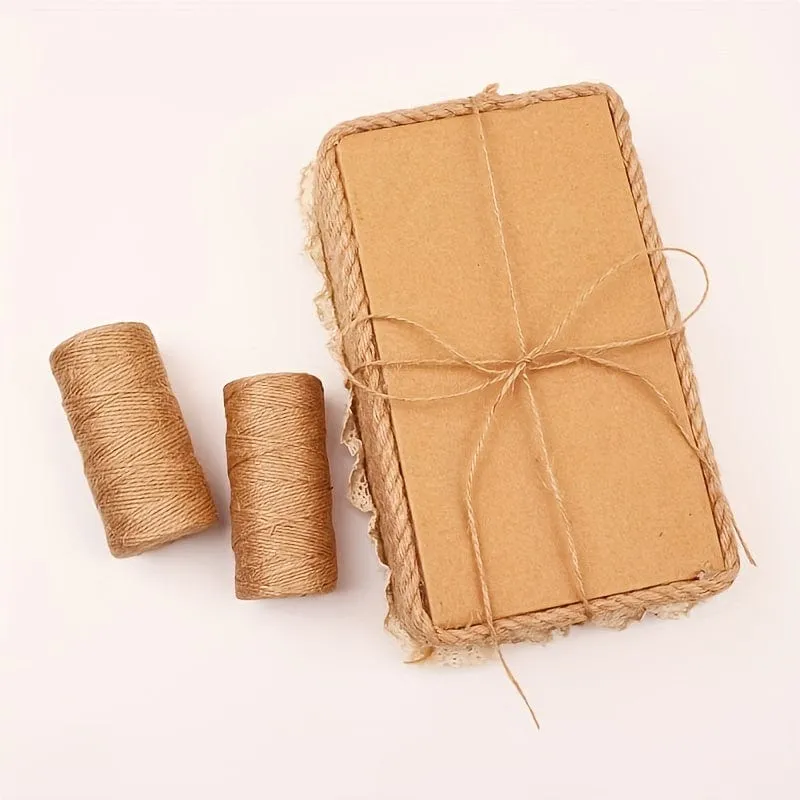 100 m natürliche Juteschnur – perfekt für Gartenarbeit, Pflanzenverpackung, Kunsthandwerk und Hochzeiten.