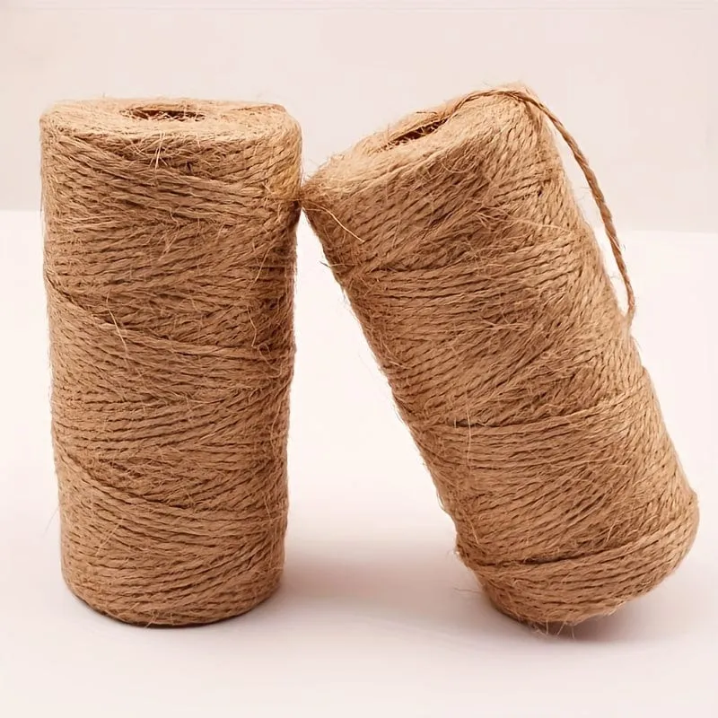 100 m natürliche Juteschnur – perfekt für Gartenarbeit, Pflanzenverpackung, Kunsthandwerk und Hochzeiten.