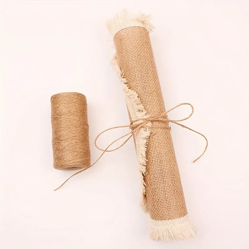 100 m natürliche Juteschnur – perfekt für Gartenarbeit, Pflanzenverpackung, Kunsthandwerk und Hochzeiten.