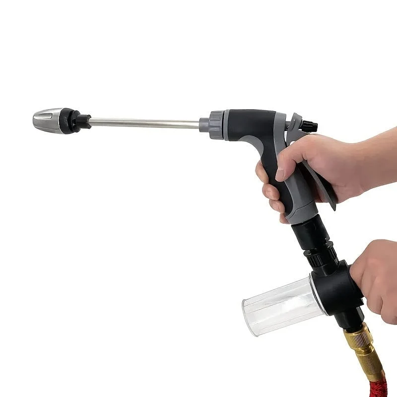 1 Stück tragbare Hochdruck-Wasserpistole, Autowaschanlage, Gartenbewässerungsschlauch, Wassersprühschaumdüse für Autos, Haus, Garten