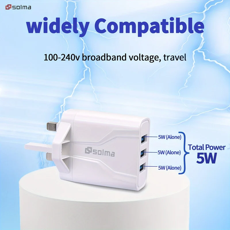 3USB-Ladegerät/UK-Standard