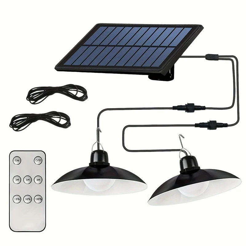 Solar-Fernbedienungsleuchten, solarbetriebene Innen- und Außenpendelleuchten mit 3 Farben, wasserdichte automatische Ein-/Aus-Solarleuchte für Zimmer, Terrasse, Hof, Garten