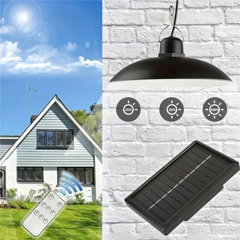 Solar-Fernbedienungsleuchten, solarbetriebene Innen- und Außenpendelleuchten mit 3 Farben, wasserdichte automatische Ein-/Aus-Solarleuchte für Zimmer, Terrasse, Hof, Garten