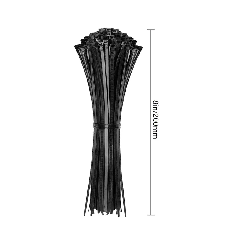 100er-Pack Kabelbinder, verschiedene Größen (30.10.1620.32/8/15.24/4 cm), selbstsichernde Mehrzweck-Kabelbinder aus Nylon für Zuhause, Büro, Garten, Werkstatt