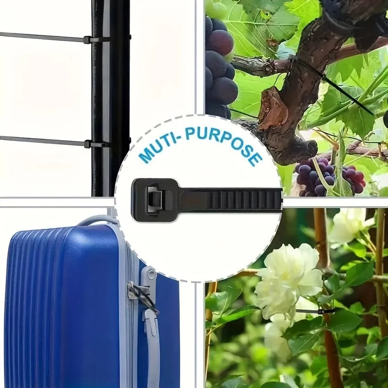 100er-Pack Kabelbinder, verschiedene Größen (30.10.1620.32/8/15.24/4 cm), selbstsichernde Mehrzweck-Kabelbinder aus Nylon für Zuhause, Büro, Garten, Werkstatt