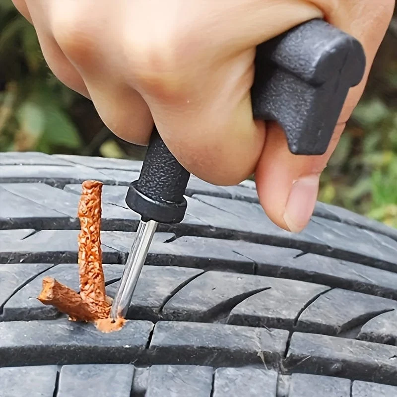 5-teiliges/6-teiliges Autoreifen-Reparatur-Werkzeug-Set, Kleber, Gummistreifen, Werkzeuge für Motorrad, Fahrrad, schlauchloser Reifen, Punktion, schnelles Reparaturset, Erste Hilfe für Fahrzeuge im Freien
