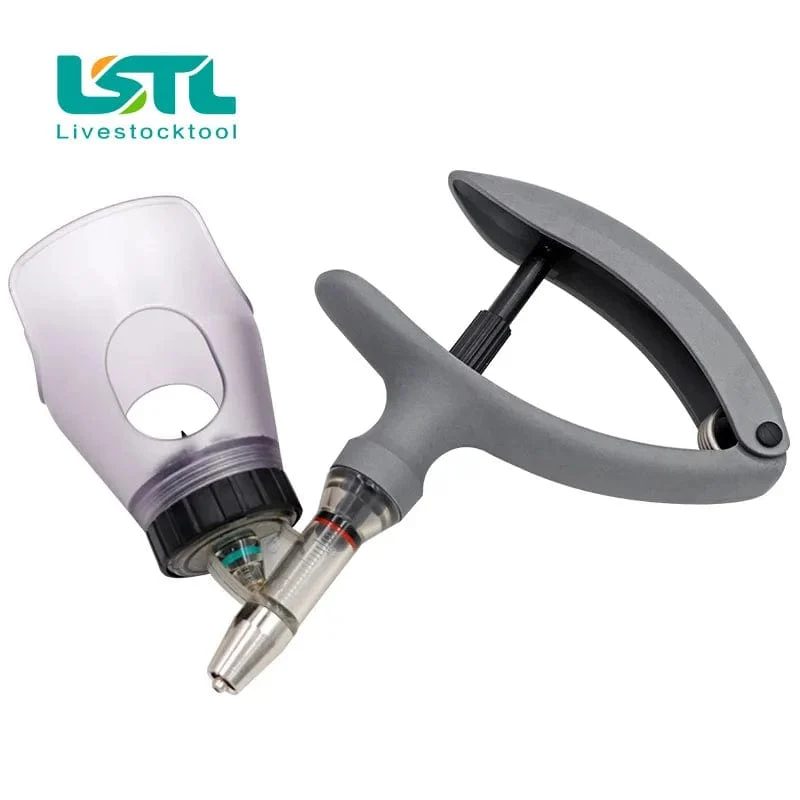 2 ml / 5 ml Automatische Veterinär-Kontinuierliche Spritze Tierinjektion Einstellbare Impfstoffinjektion für Nutztiere Schweine Rinder Schafe