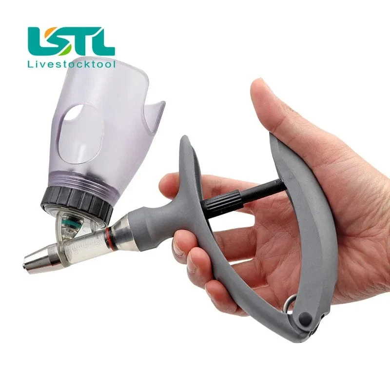 2 ml / 5 ml Automatische Veterinär-Kontinuierliche Spritze Tierinjektion Einstellbare Impfstoffinjektion für Nutztiere Schweine Rinder Schafe