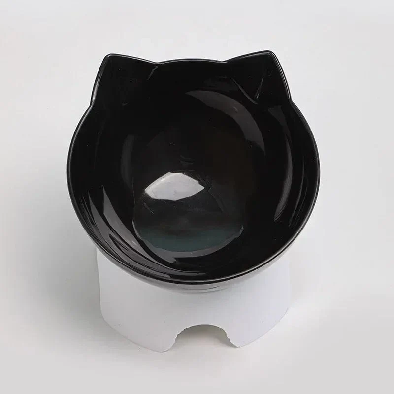 Rutschfest für Katzen, Hunde, Futterspender, Tierfutter- und Wassernäpfe mit Standfuß, transparente, geneigte Futternapf für Katzen