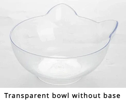 Rutschfest für Katzen, Hunde, Futterspender, Tierfutter- und Wassernäpfe mit Standfuß, transparente, geneigte Futternapf für Katzen