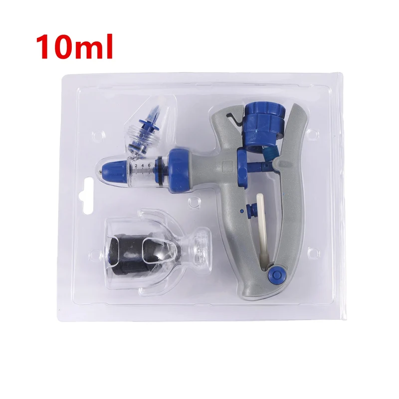 2 ml/5 ml/10 ml Automatische Veterinär-Kontinuierliche Spritze Tierinjektion Einstellbarer Impfstoff für Nutztiere Schweine Rinder Schafe Hühner