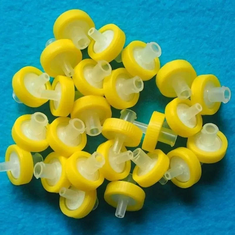 5/10/25 Stück PTFE PES MCE PVDF Nylon Industriespritzenfilter 13–33 mm 0.22–0.45 m Chemie-Laborartikel, zufällige Farbfiltermaske