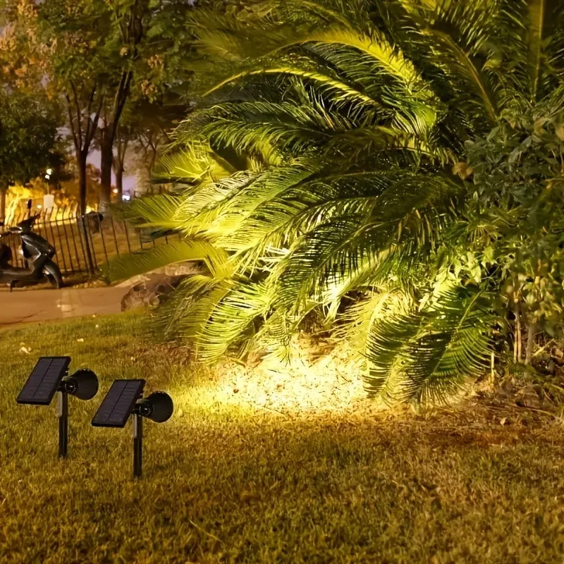 1 Stück 4/7 LED Solar-Gartenlicht, wasserdichter Außenstrahler, Landschaftsbaum-Rasen-RGB-Rasenlicht mit Solar-Graslicht