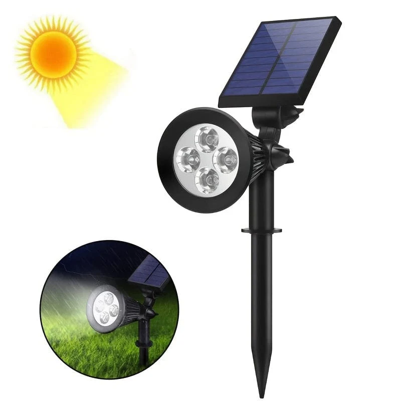 1 Stück 4/7 LED Solar-Gartenlicht, wasserdichter Außenstrahler, Landschaftsbaum-Rasen-RGB-Rasenlicht mit Solar-Graslicht
