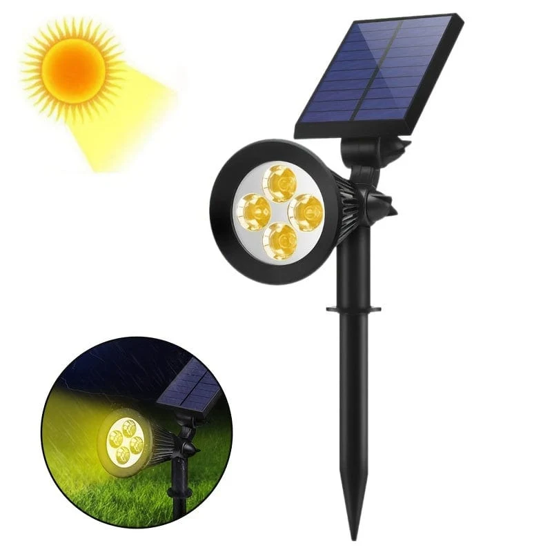 1 Stück 4/7 LED Solar-Gartenlicht, wasserdichter Außenstrahler, Landschaftsbaum-Rasen-RGB-Rasenlicht mit Solar-Graslicht