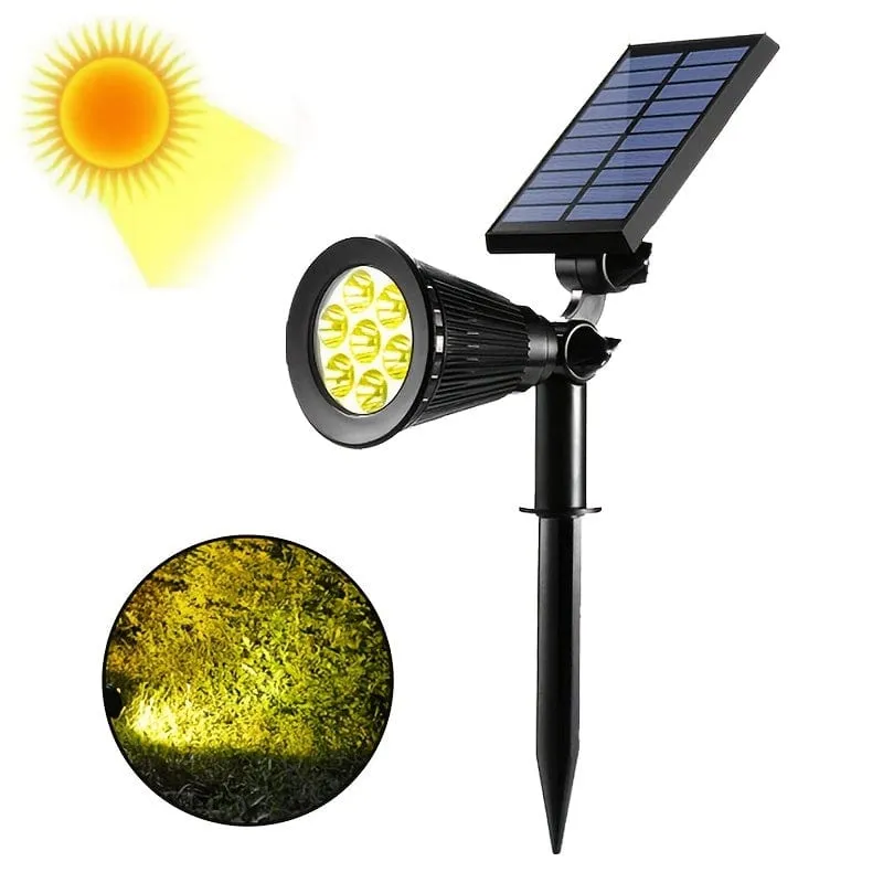1 Stück 4/7 LED Solar-Gartenlicht, wasserdichter Außenstrahler, Landschaftsbaum-Rasen-RGB-Rasenlicht mit Solar-Graslicht