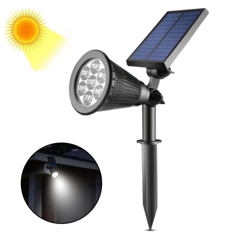1 Stück 4/7 LED Solar-Gartenlicht, wasserdichter Außenstrahler, Landschaftsbaum-Rasen-RGB-Rasenlicht mit Solar-Graslicht