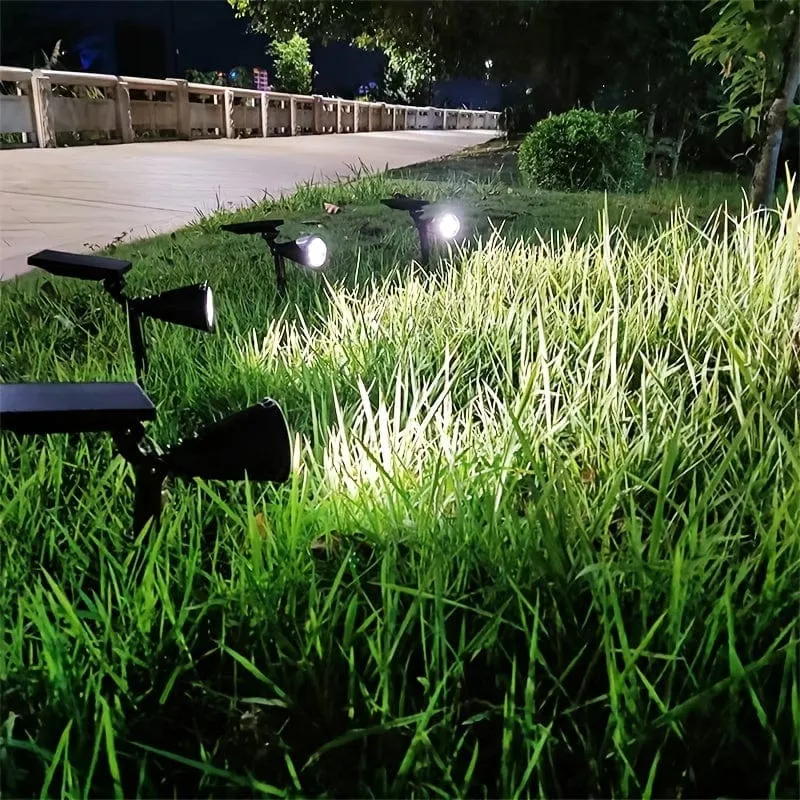 1 Stück 4/7 LED Solar-Gartenlicht, wasserdichter Außenstrahler, Landschaftsbaum-Rasen-RGB-Rasenlicht mit Solar-Graslicht