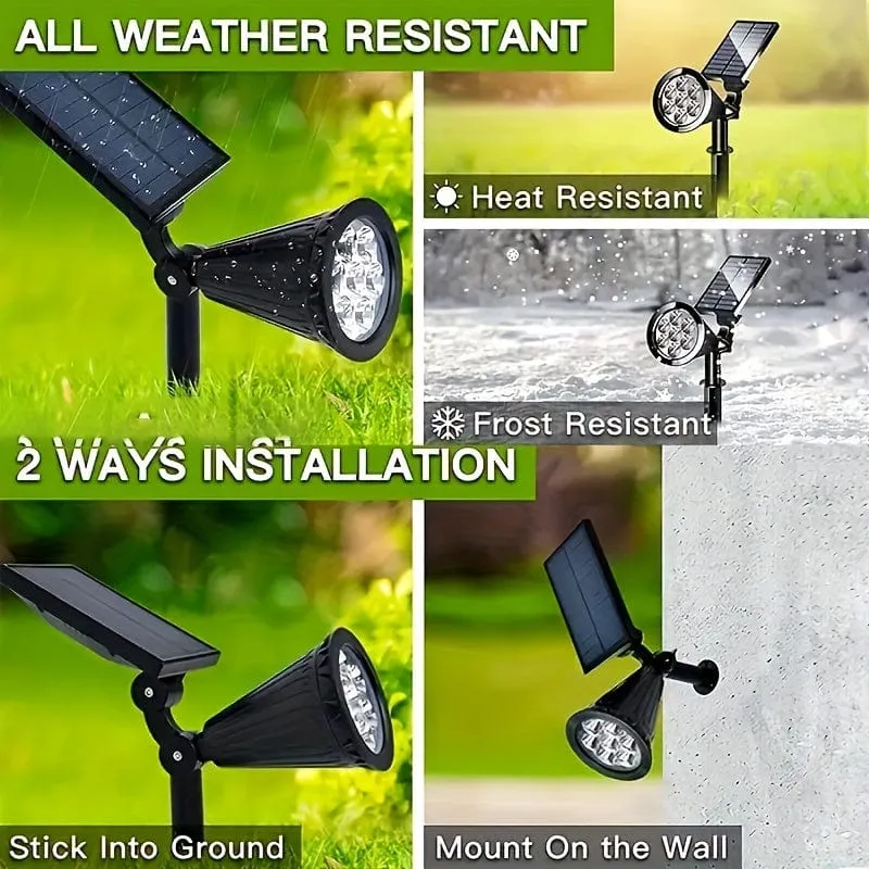 1 Stück 4/7 LED Solar-Gartenlicht, wasserdichter Außenstrahler, Landschaftsbaum-Rasen-RGB-Rasenlicht mit Solar-Graslicht