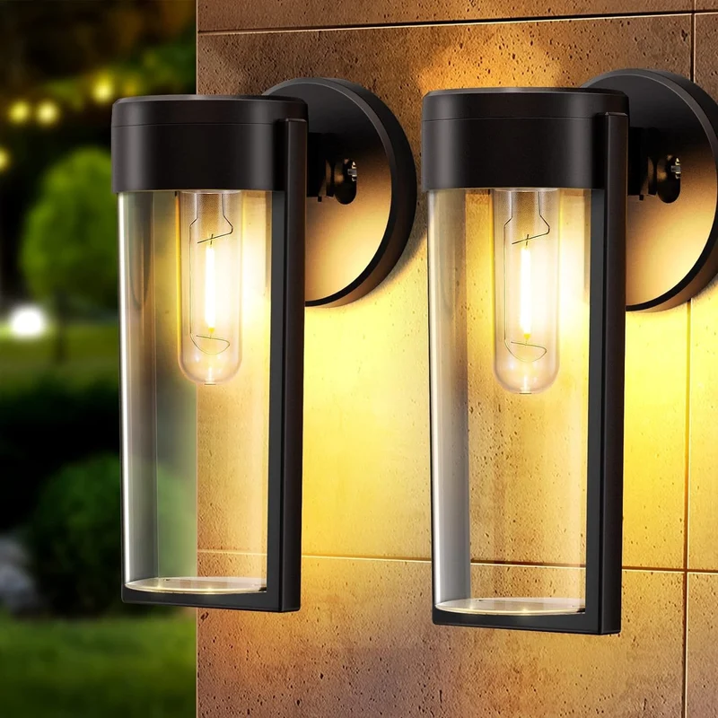 2 Stück Solar-Deck-Lichter, Solar-Zaun-Lichter für den Außenbereich, automatisches Ein-/Ausschalten, wasserdichte Wandmontage, dekorative Lichter für Wandzaun, Terrasse, Post, Hof, Veranda