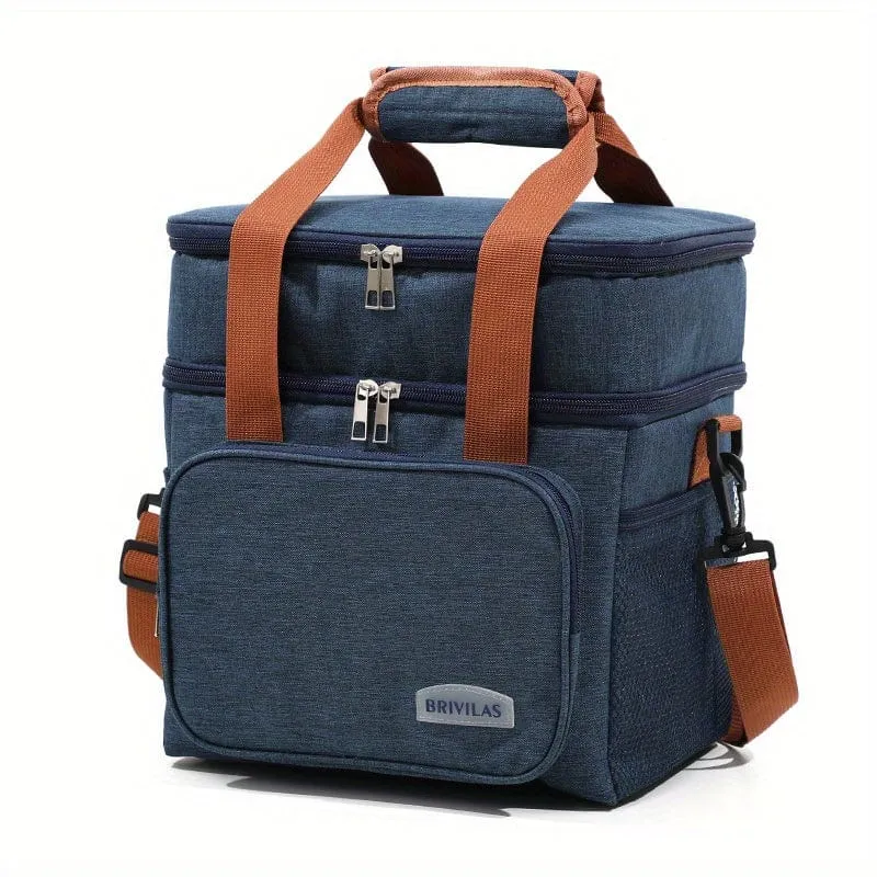Wiederverwendbare, doppellagige, isolierte Lunchtasche – perfekt für Arbeit, Picknick, Schule oder Reisen.