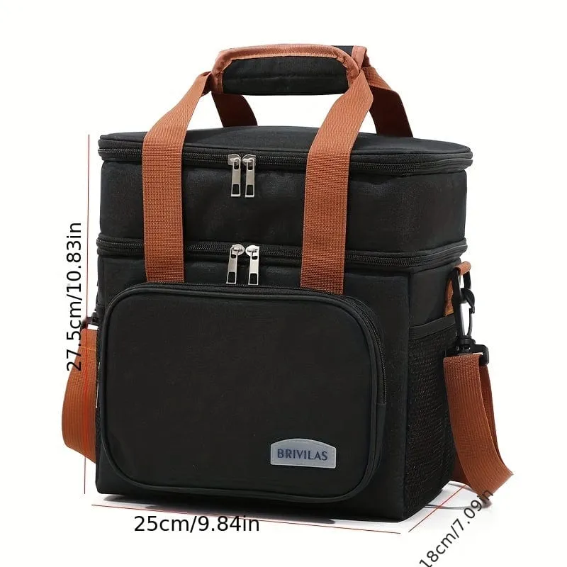 Wiederverwendbare, doppellagige, isolierte Lunchtasche – perfekt für Arbeit, Picknick, Schule oder Reisen.