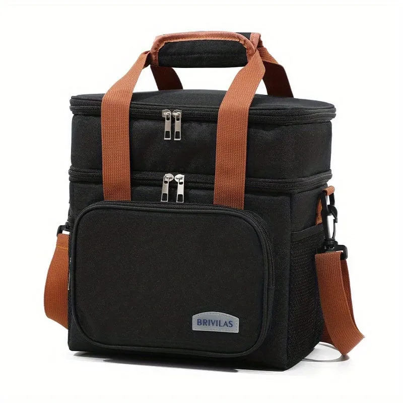 Wiederverwendbare, doppellagige, isolierte Lunchtasche – perfekt für Arbeit, Picknick, Schule oder Reisen.